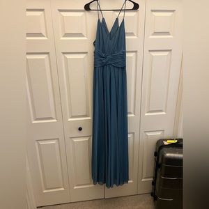 David’s Bridal Dusty Blue Bridesmaids dress